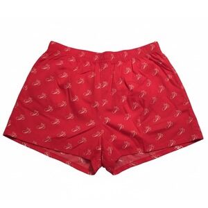 NWT! Victoria's Secret Pink Red Logo Print Boxer Shorts‎ Sleepwear Sz S Love
